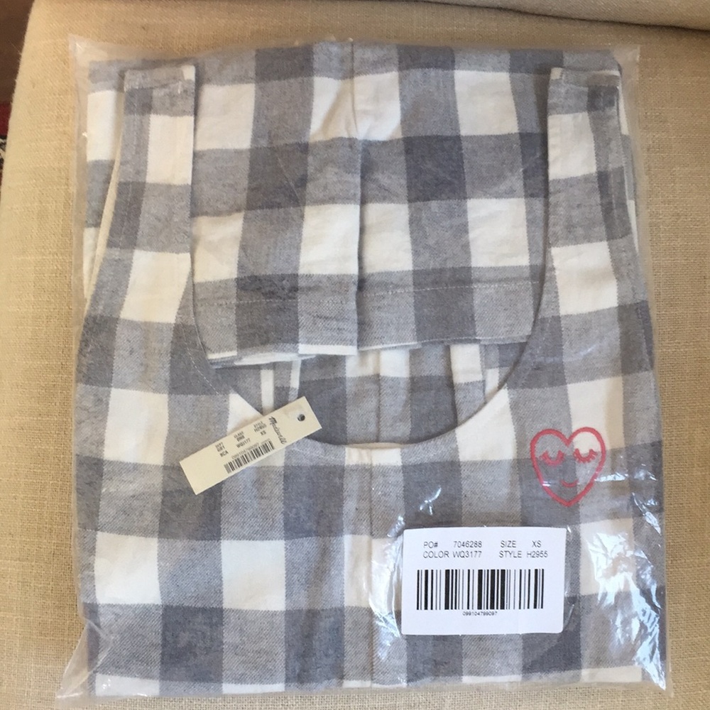 NWT Madewell flannel pajama romper xs - Picture 4 of 4